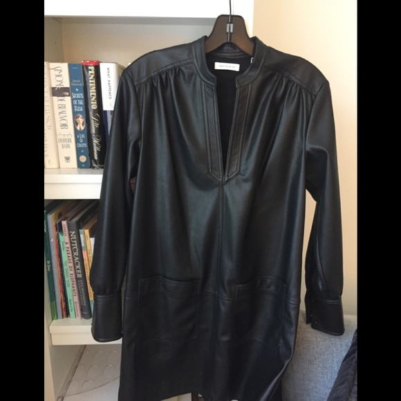 Rebecca Taylor Vegan Leather Dress - Picture 3 of 10